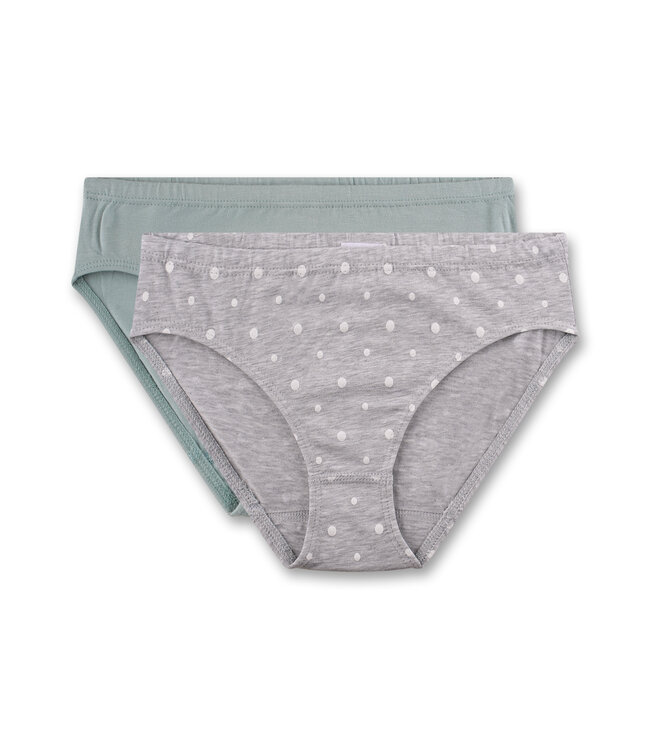 Sanetta Mädchen-Slip (Doppelpack) grau/blau