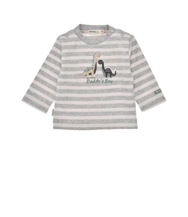 Bondi Baby langarm Shirt geringelt 'Dino'