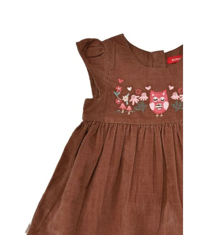 Bondi Kleinkinder Cordkleid 'Eule'