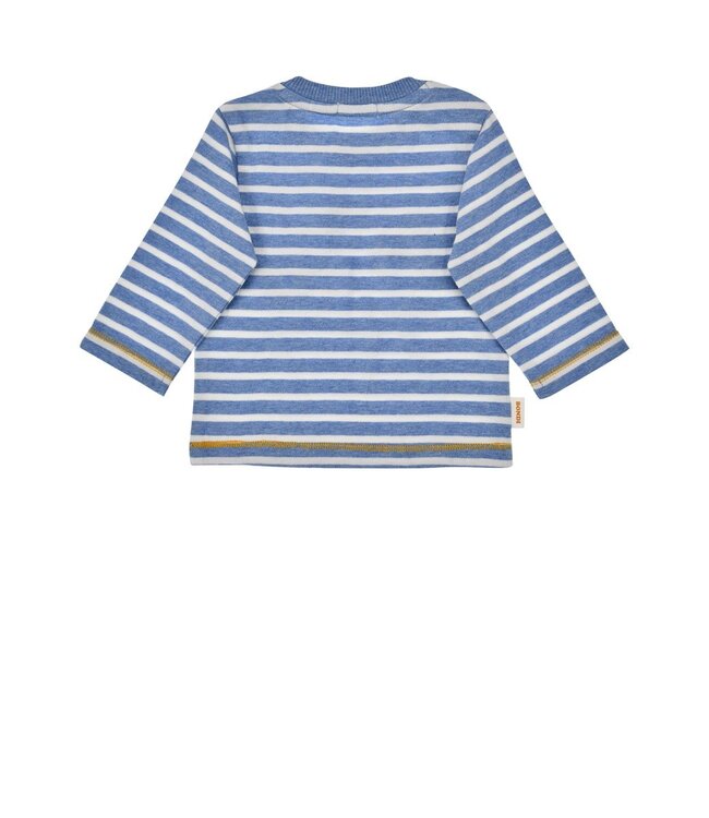 Bondi Baby langarm Shirt geringelt Baufahrzeuge
