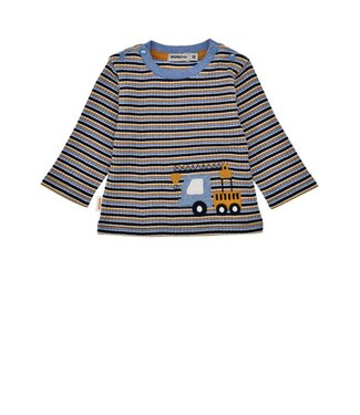 Bondi Baby langarm Shirt geringelt Kranwagen