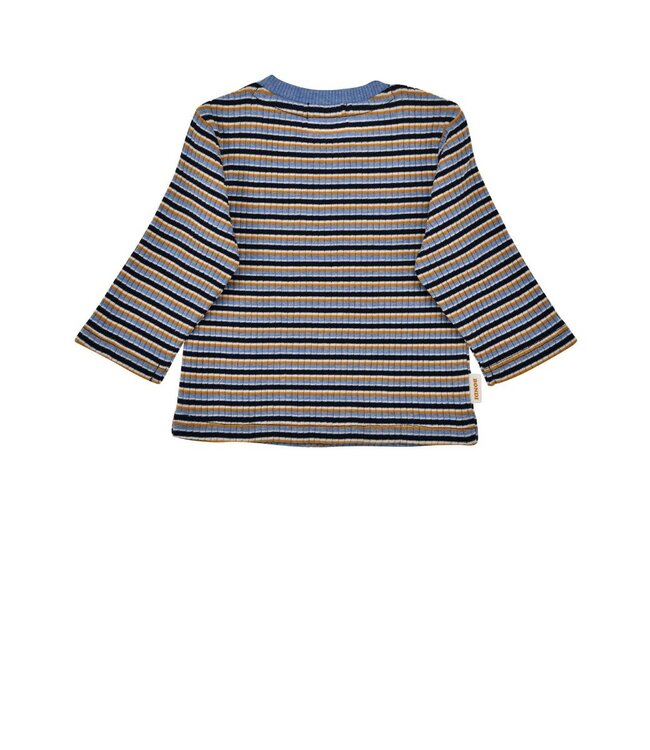 Bondi Baby langarm Shirt geringelt Kranwagen