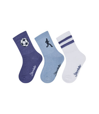 Sterntaler Kinder Socken 3er-Pack Sport – Lang mit Fußball & Jogger
