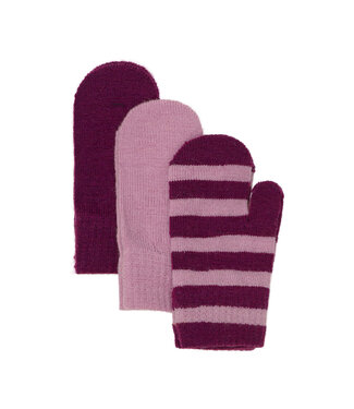 Minymo Kleinkinder 3er Pack Strickfäustlinge