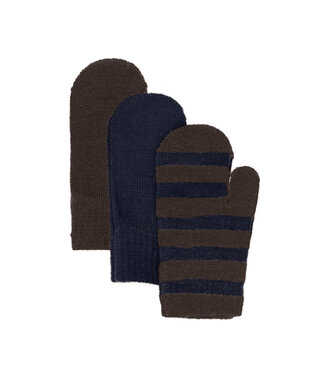 Minymo Kleinkinder 3er Pack Strickfäustlinge