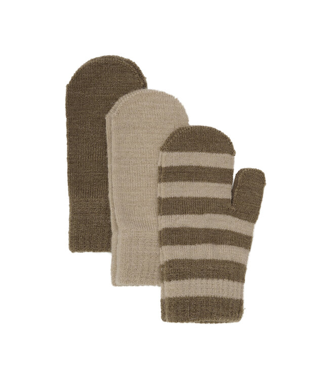 Minymo Kleinkinder 3er Pack Strickfäustlinge