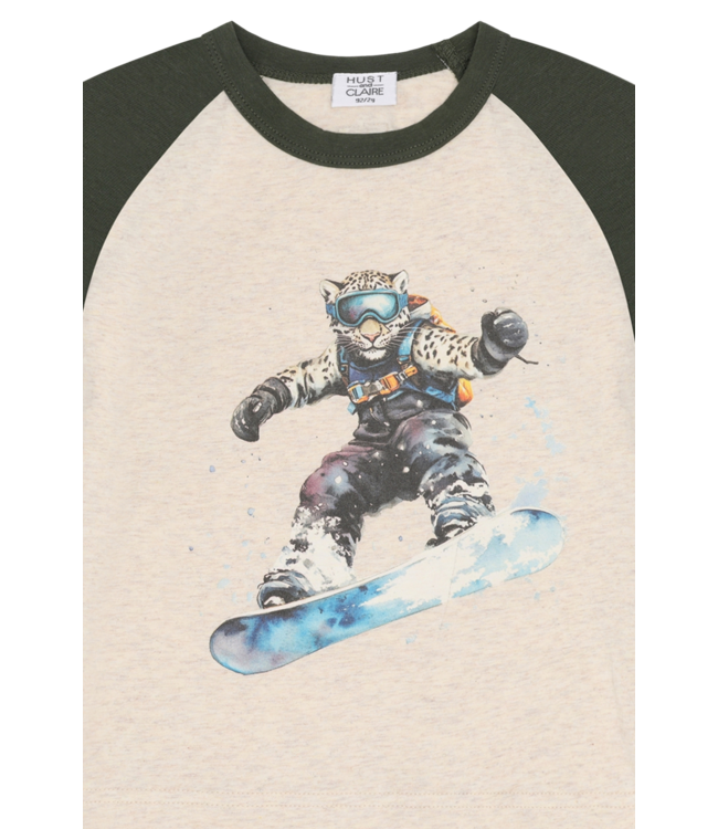 Hust & Claire Jungen Langarmshirt Anton Schneeleopard