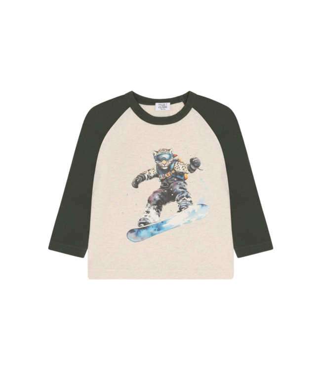 Hust & Claire Jungen Langarmshirt Anton Schneeleopard