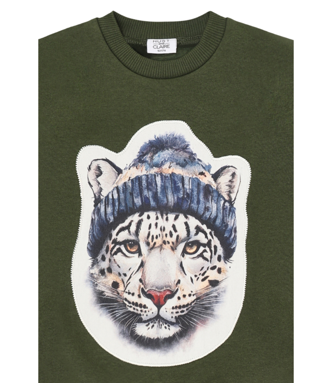 Hust & Claire Jungen Pullover Schneeleopard