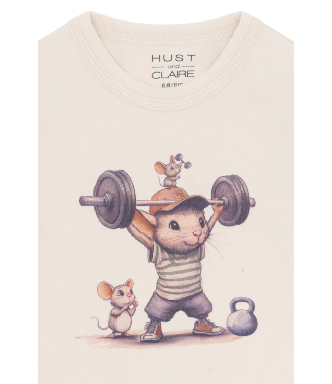 Hust & Claire Baby Langarmshirt August Strong Mouse