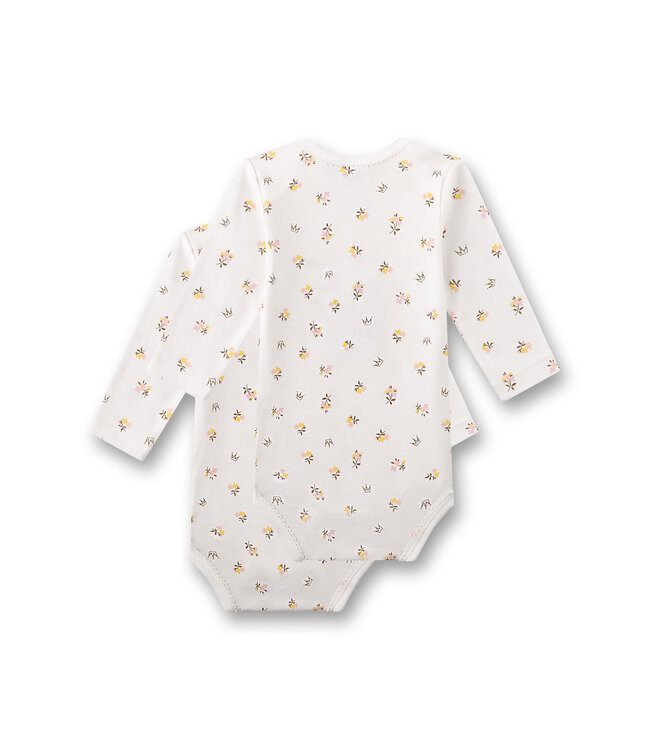Sanetta Mädchen Body 2er Pack langarm Blumen