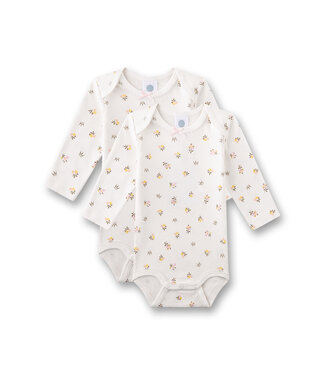 Sanetta Mädchen Body 2er Pack langarm Blumen