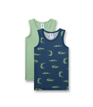 Sanetta Jungen-Unterhemd (Doppelpack) Krokodil