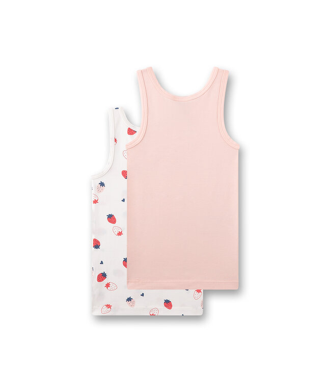 Sanetta Mädchen-Unterhemd (Doppelpack) Erdbeere
