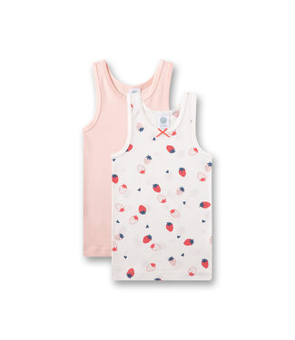 Sanetta Mädchen-Unterhemd (Doppelpack) Erdbeere