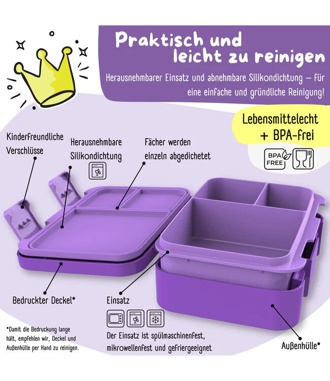 Bearfoot Brotdose Bento box COMPACT Einhorn GLOW