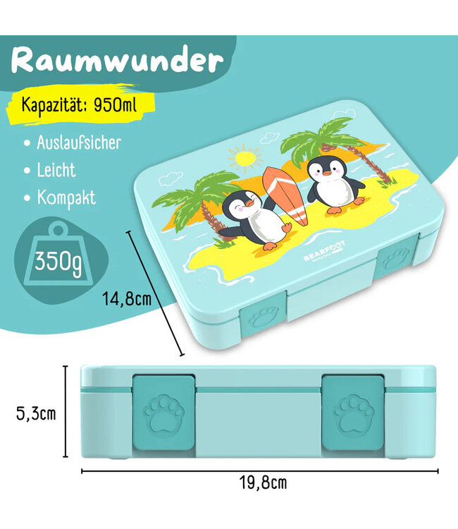 Bearfoot Brotdose Bento box COMPACT Pinguin