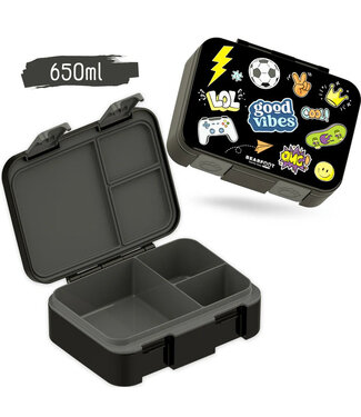 Bearfoot Brotdose Bento box COMPACT Sticker schwarz