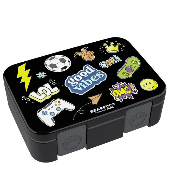 Bearfoot Brotdose Bento box COMPACT Sticker schwarz