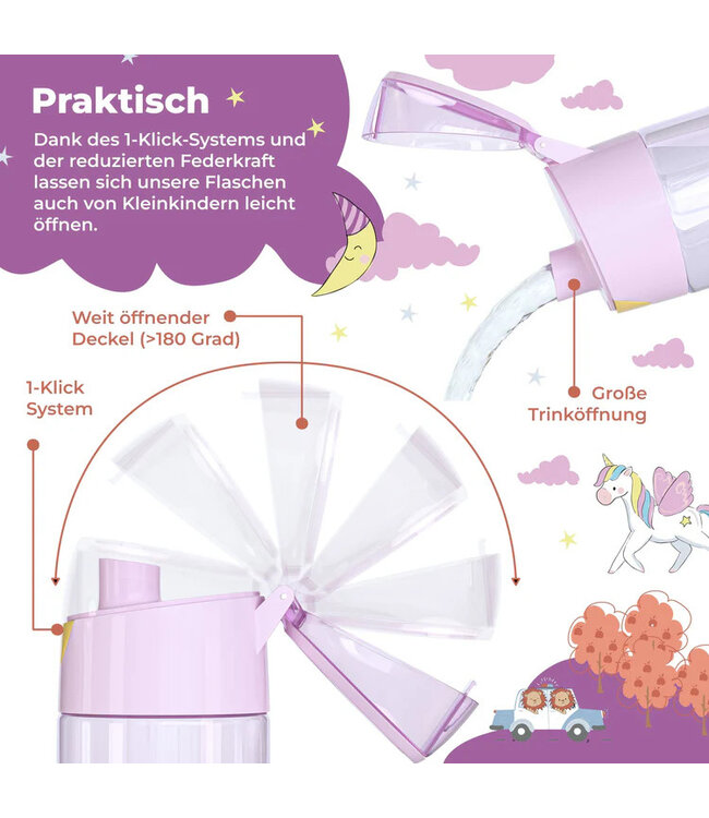Bearfoot Trinkflasche Traktor Einhorn