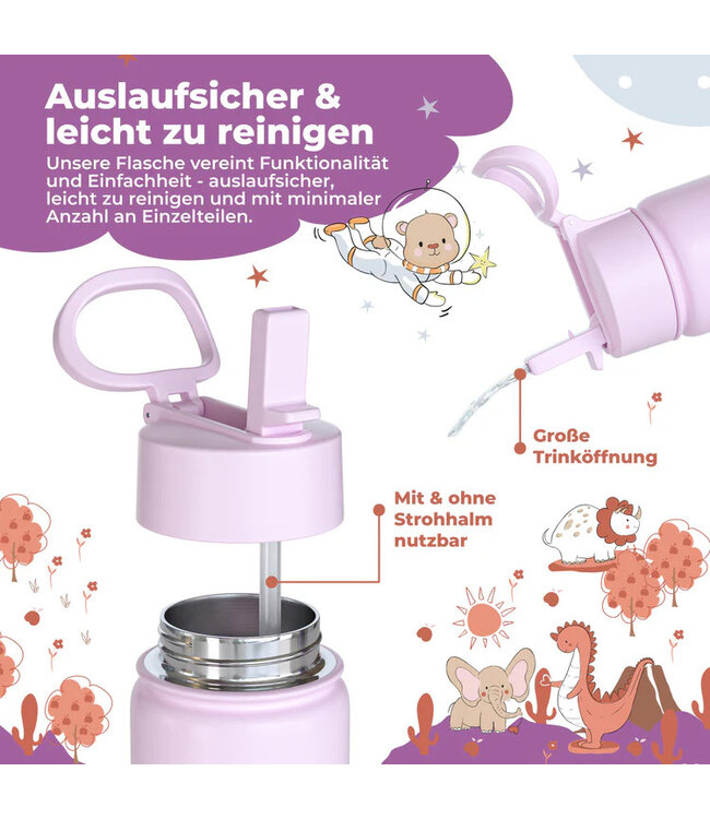 Bearfoot Thermo Kinder Trinkflasche Edelstahl - Meerjungfrau