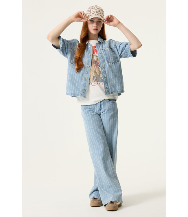 Garcia Mädchen Wide fit Jeans Denim Blau