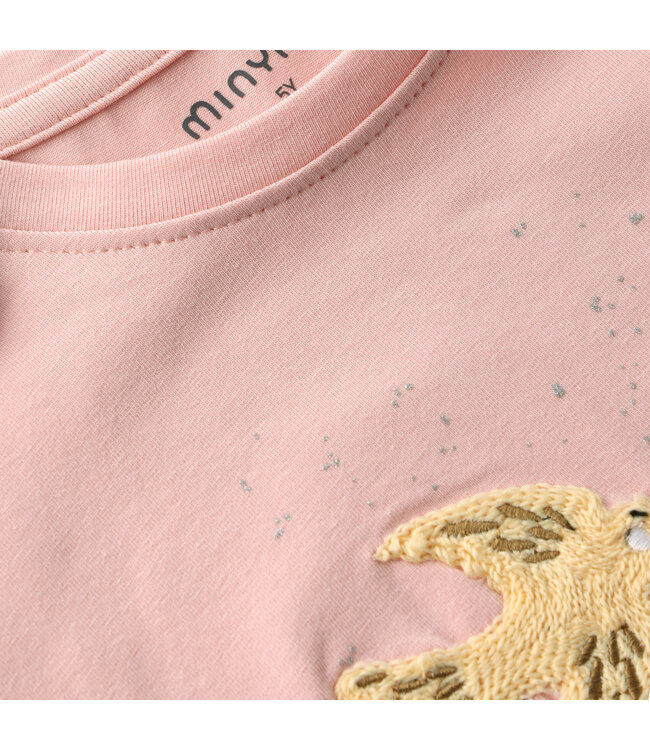 Minymo Mädchen Langarmshirt Silver Pink