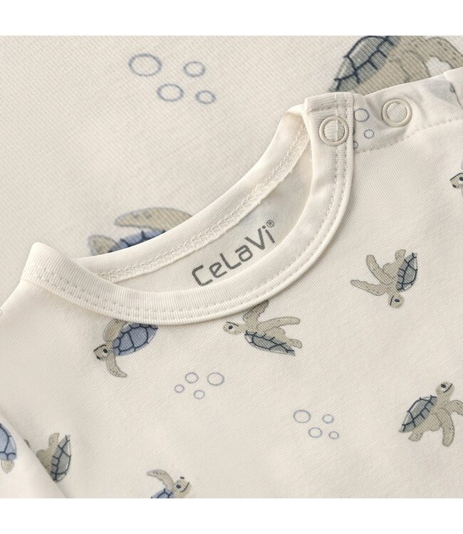 CeLaVi Bambus Strampler kurzarm Turbulence