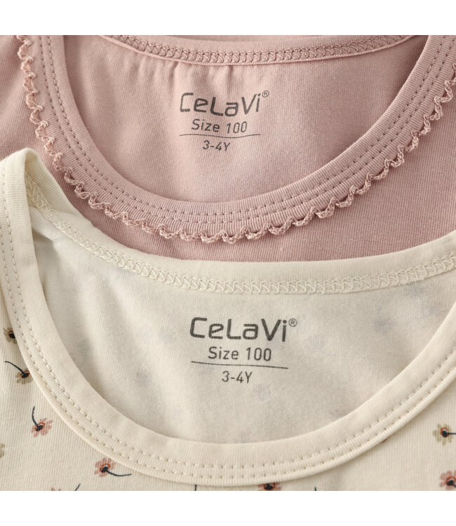 CeLaVi Mädchen Bambus Unterhemd 2er Pack