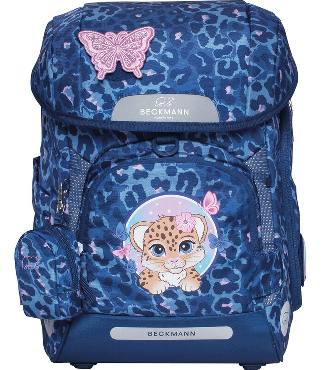 Beckmann Schulrucksack Plus Air 6-teiliges Set, Cheeta