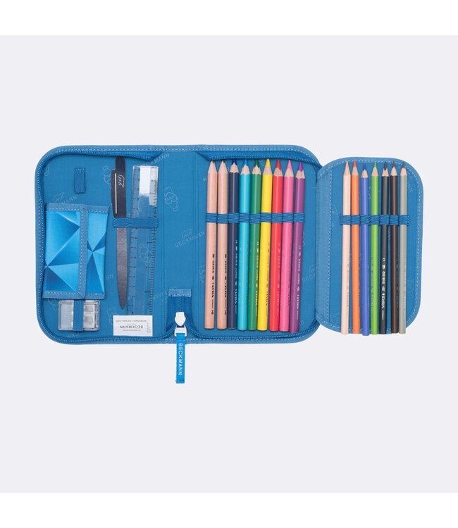 Beckmann Schulrucksack Classic 6-teiliges Set, Blue Lightning