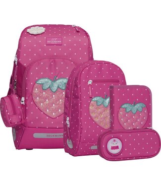 Beckmann Schulrucksack Active Air FLX 6-teiliges Set, Strawberry