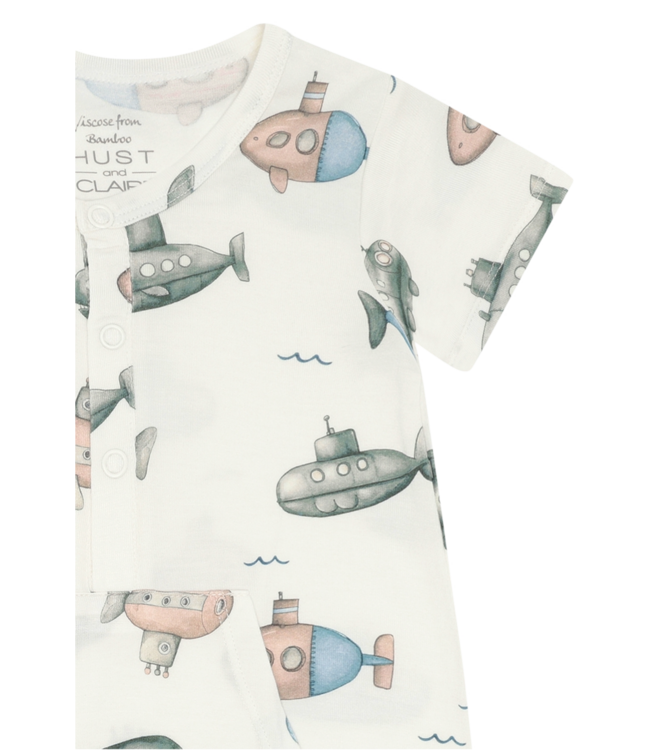 Hust & Claire Bambus Strampler Milu Submarine