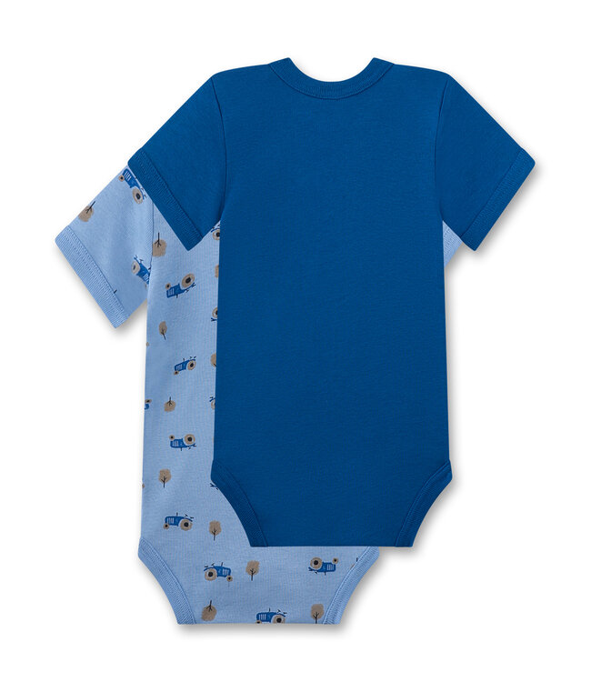 Sanetta Jungen Body 2er Pack kurzarm Traktor