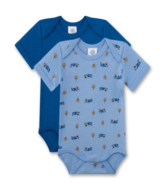 Sanetta Jungen Body 2er Pack kurzarm Traktor