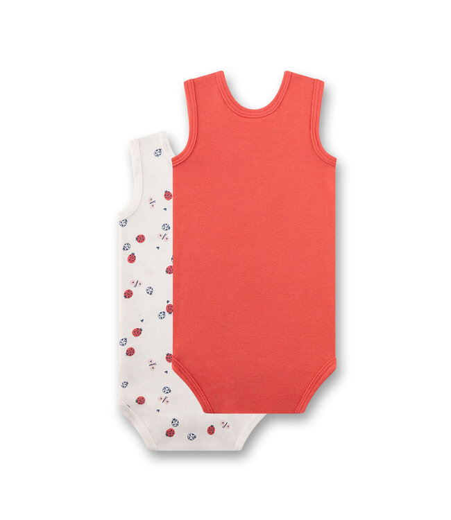 Sanetta Mädchen Body 2er Pack ärmellos Marienkäfer