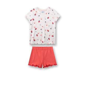 Sanetta Mädchen Schlafanzug kurz Erdbeere Allover