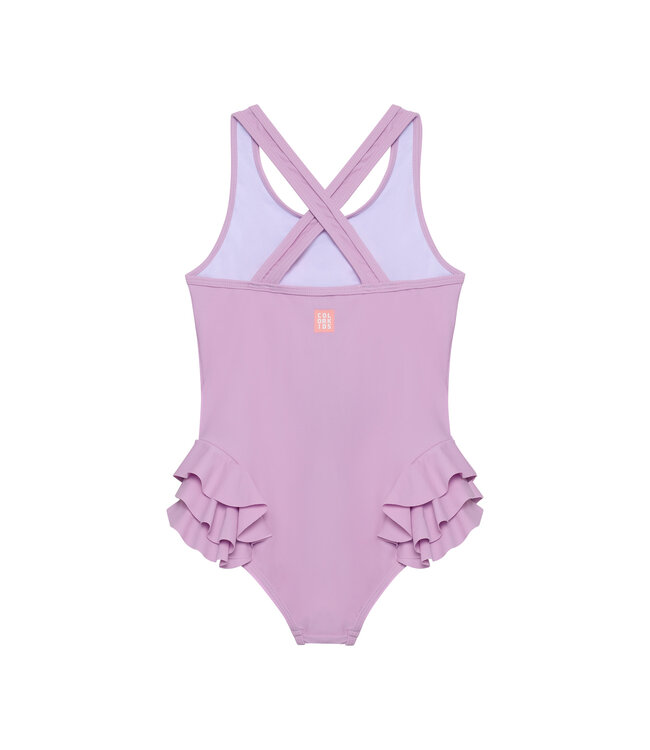 Color Kids Mädchen Badeanzug Lavender Mist