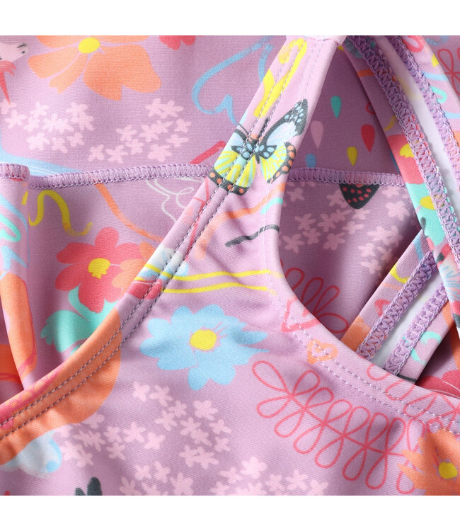 Color Kids Mädchen Badeanzug Lavender Mist