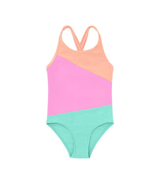 Color Kids Mädchen Badeanzug Colorblock