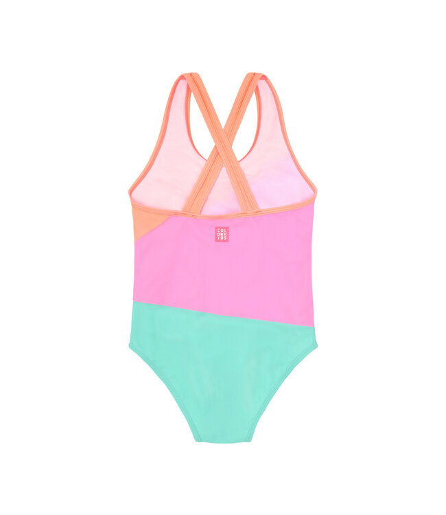 Color Kids Mädchen Badeanzug Colorblock