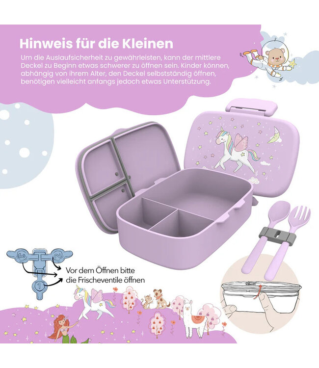 Bearfoot Brotdose Set Einhorn