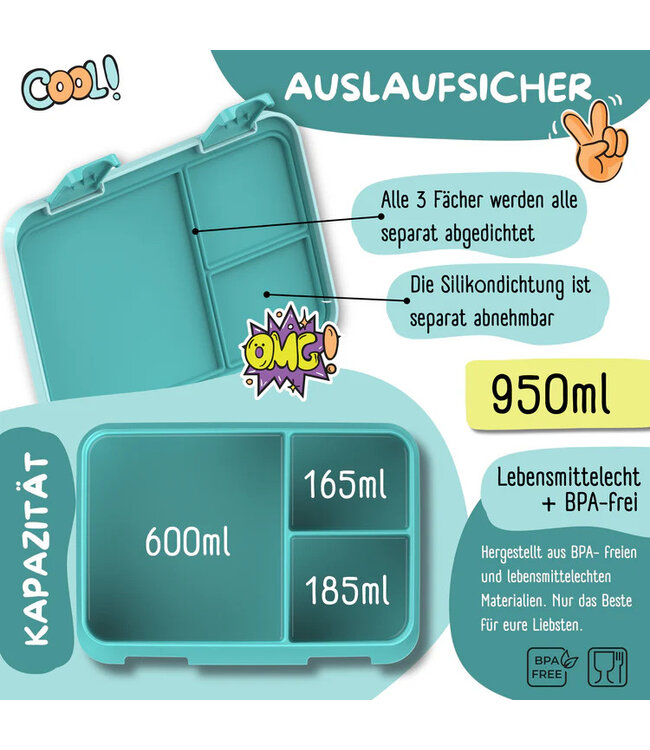 Bearfoot Brotdose Bento box COMPACT Delfin