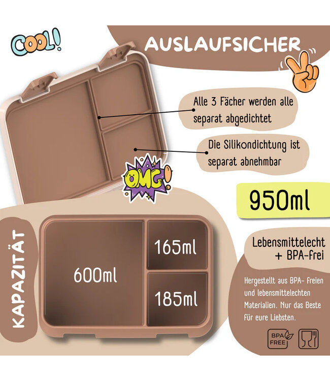 Bearfoot Brotdose Bento box COMPACT Safari