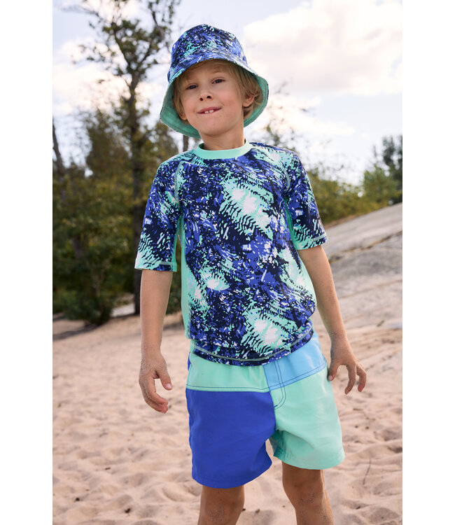 Reima Jungen SunProof Badeshorts Palmu Sparkly Blue