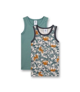 Sanetta Jungen-Unterhemd (Doppelpack) Leopard