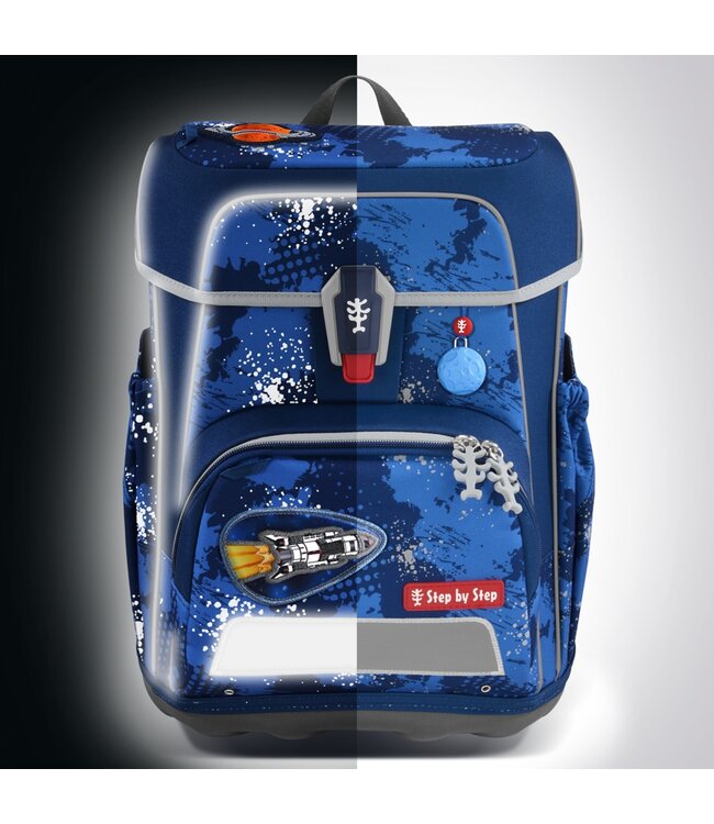 Step by Step Schulrucksack-Set CLOUD REFLECT Schulthek-Set CLOUD REFLECT Rocket Novo
