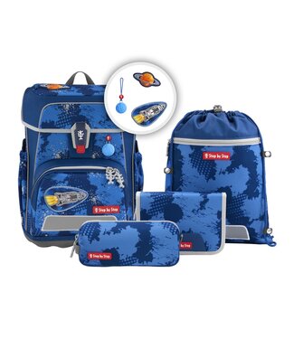 Step by Step Schulrucksack-Set CLOUD REFLECT Schulthek-Set CLOUD REFLECT Rocket Novo