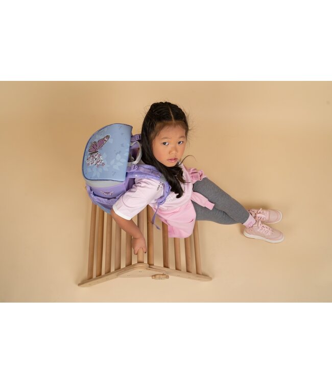 Belmil MINI FIT Schulrucksack-Set Purple Blue Butterfly