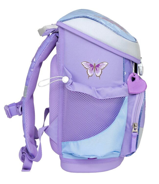 Belmil MINI FIT Schulrucksack-Set Purple Blue Butterfly